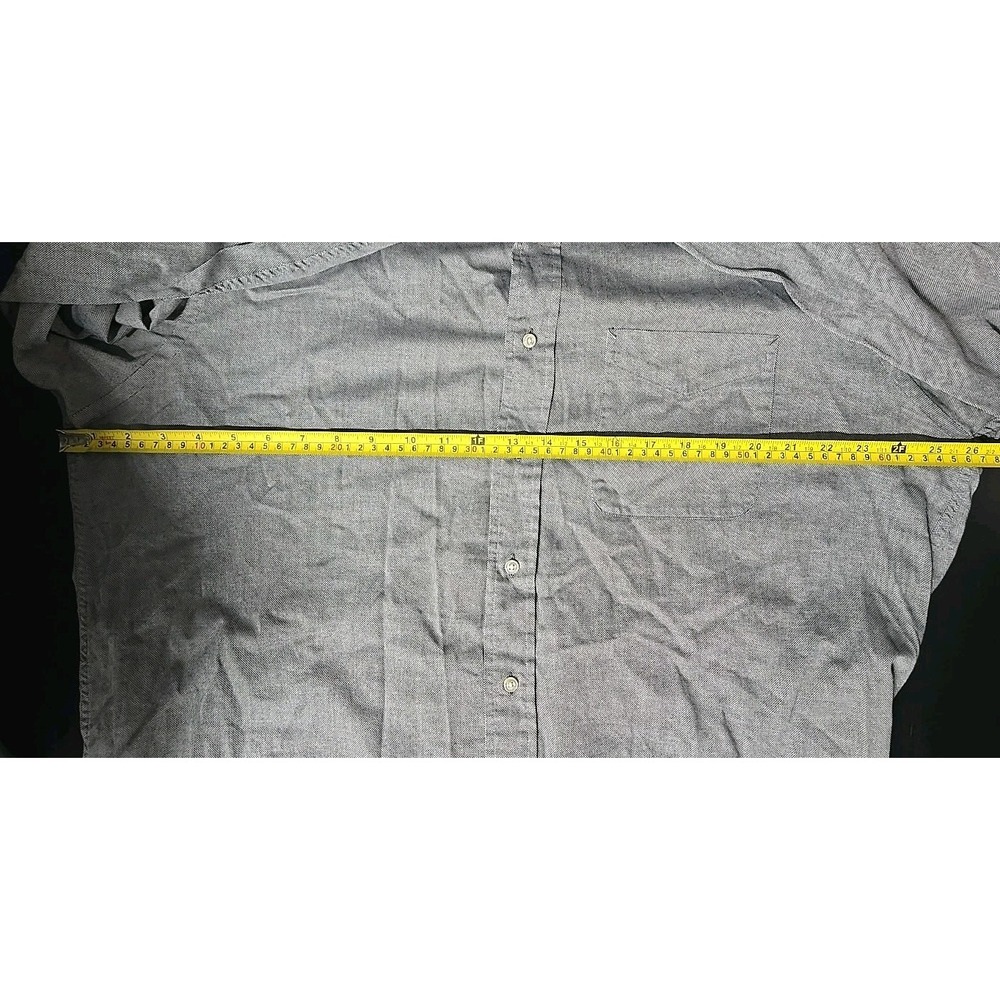 Vintage TOMMY HILFIGER Men 16 1/2 Collared Gray Button Up Dress Long Sleeve‎ - Picture 6 of 7